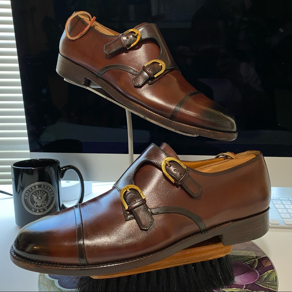 Salvatore Ferragamo Double Monk Size 8 2E